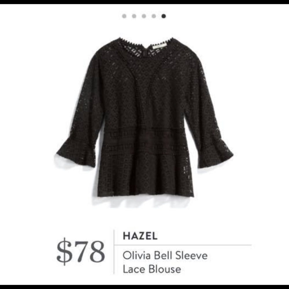 Hazel Olivia Bell Sleeve Lace Blouse